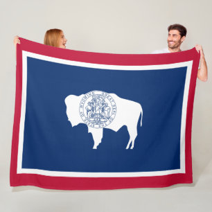 Flag of Wyoming Fleece Blanket