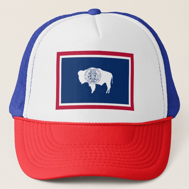 Flag of Wyoming Trucker Hat (Front)
