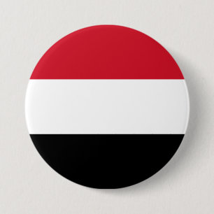 Flag of Yemen 7.5 Cm Round Badge