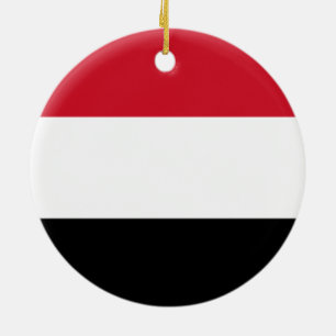 Flag of Yemen Ceramic Tree Decoration
