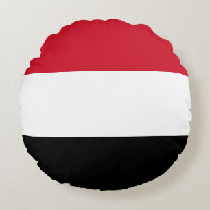 Flag of Yemen Round Cushion