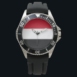 Flag of Yemen Watch<br><div class="desc">This design features the national flag of Yemen (officially known as the Republic of Yemen), which is a country at the southern end of the Arabian Peninsula in Western Asia. Yemen is bordered by Saudi Arabia to the north, the Red Sea to the west, the Gulf of Aden and Guardafui...</div>