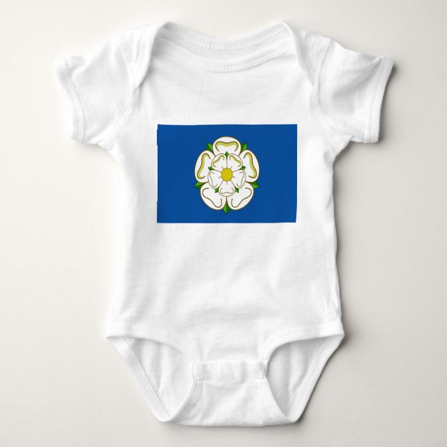 Flag of Yorkshire Athletic Headband Baby Bodysuit (Front)