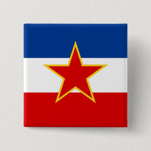 Flag of Yugoslavia 15 Cm Square Badge