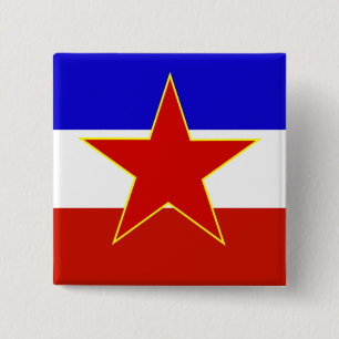 Flag of Yugoslavia 15 Cm Square Badge