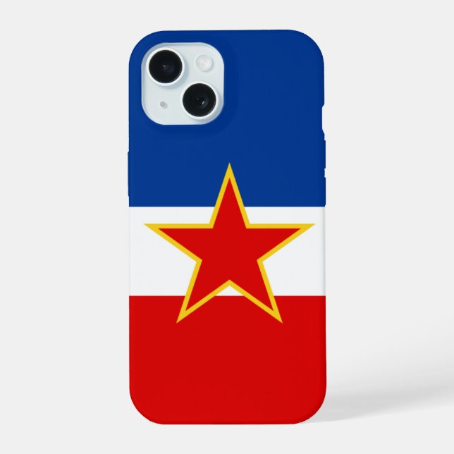 Flag of Yugoslavia iPhone 15 Case (Back)