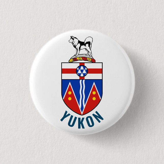 Flag of Yukon Territory - Canada 3 Cm Round Badge (Front)