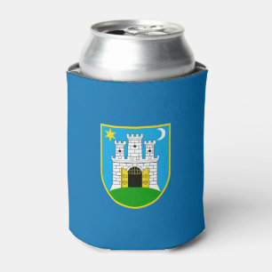 Flag of Zagreb, Croatia Can Cooler
