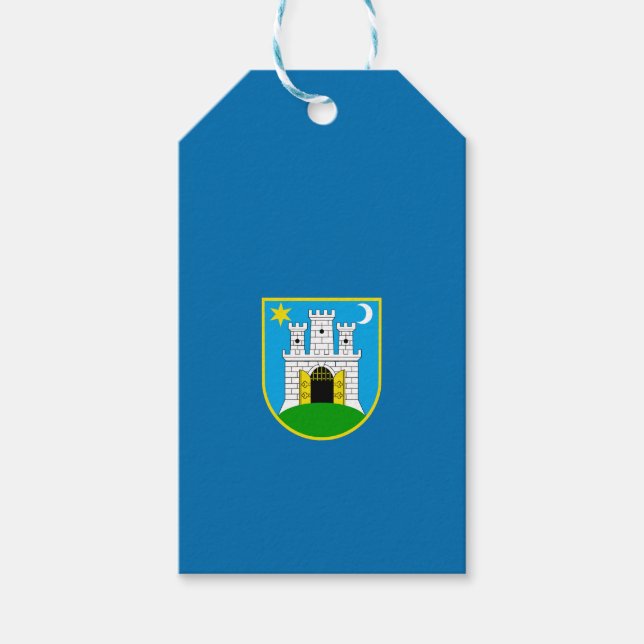 Flag of Zagreb, Croatia Gift Tags (Front)