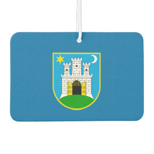 Flag of Zagreb, Croatia Neck Tie Car Air Freshener