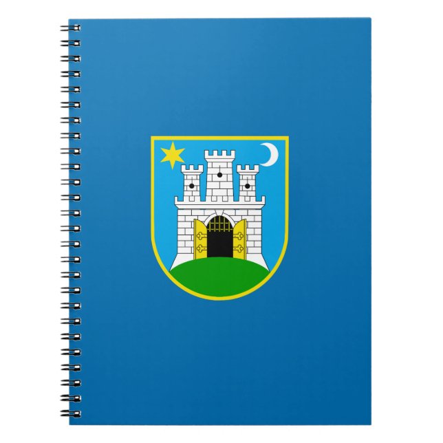 Flag of Zagreb, Croatia Notebook (Front)
