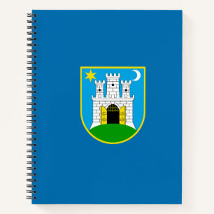 Flag of Zagreb, Croatia Notebook