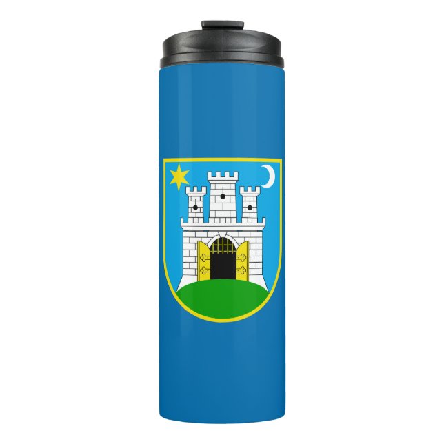 Flag of Zagreb, Croatia Thermal Tumbler (Front)