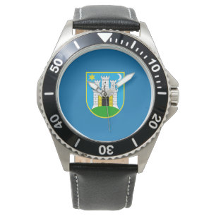 Flag of Zagreb, Croatia Wrist Watch