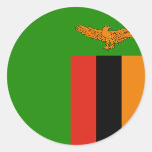 Flag of Zambia Classic Round Sticker