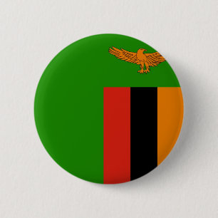 Flag of Zambia on Pin / Button Badge