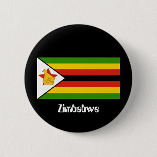 Flag of Zimbabwe 6 Cm Round Badge