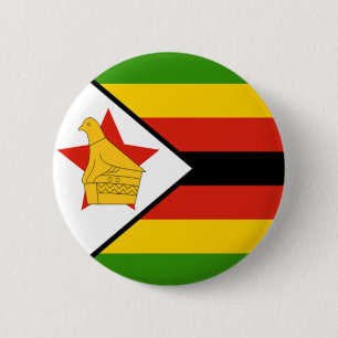 Flag of Zimbabwe 6 Cm Round Badge
