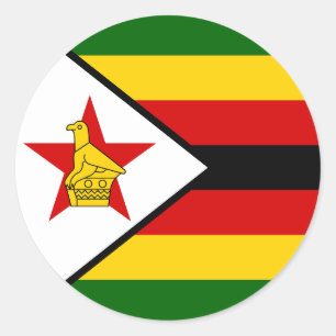 Flag of Zimbabwe Classic Round Sticker
