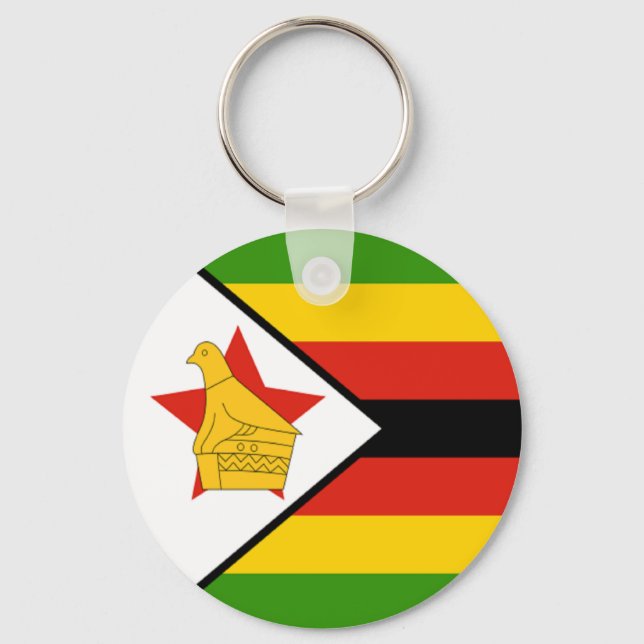 Flag of Zimbabwe Key Ring (Front)