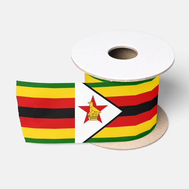 Flag of Zimbabwe Satin Ribbon (Spool)