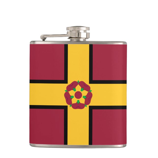 Flag on Northamptonshire Flask (Front)