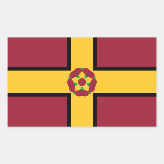Flag on Northamptonshire Rectangular Sticker (Front)
