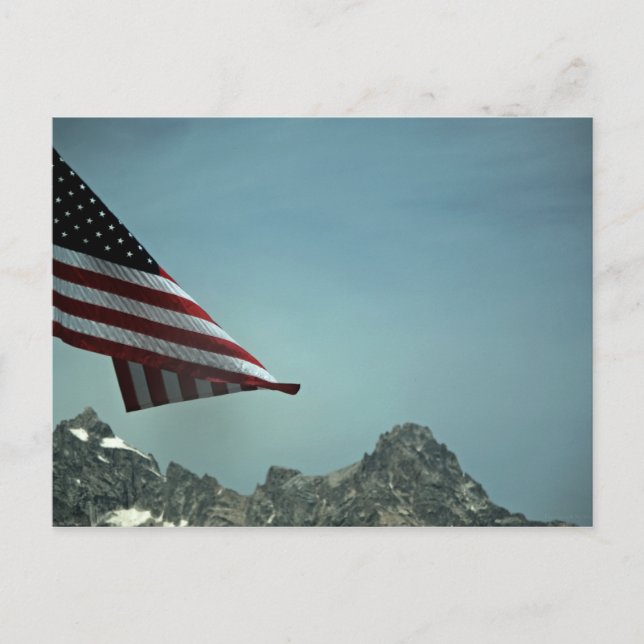 Flag Over Teton Postcard (Front)