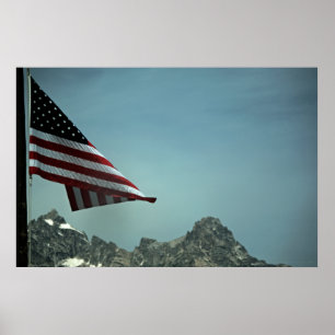 Flag Over Teton Print