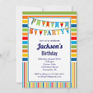 Flag Party Invitation