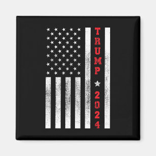 Flag Patriotic 4th Of July Trump 2024 Magnet