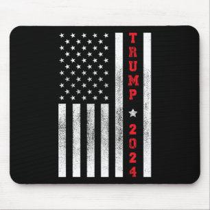 Flag Patriotic 4th Of July Trump 2024 Mouse Pad