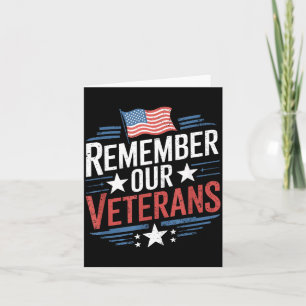 Flag Patriotic Memorial Day Remember Veterans Card