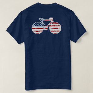 flag patriotic United States of America bicycle T-Shirt