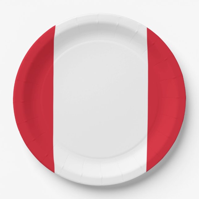 Flag: Peru Paper Plate (Front)