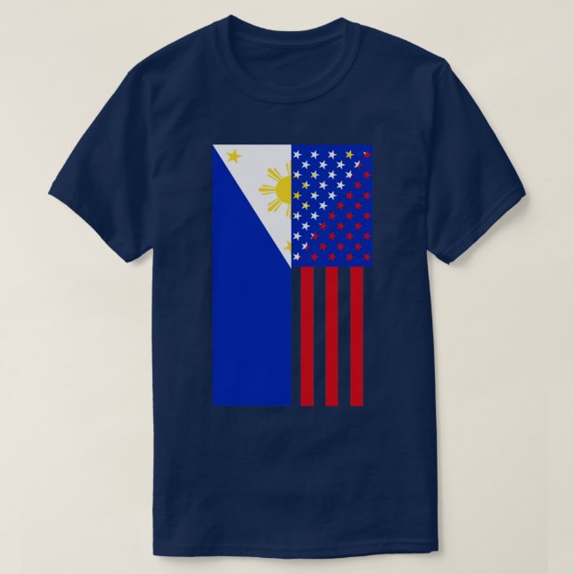 Flag Philippines USA T-Shirt (Design Front)