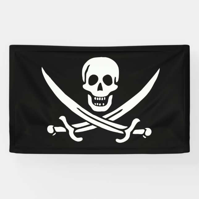 Flag Pirate Jolly Roger Banner (Horizontal)