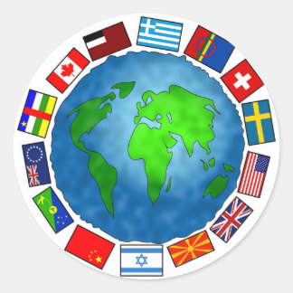 Flag Planet Classic Round Sticker