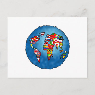 Flag Planet Postcard