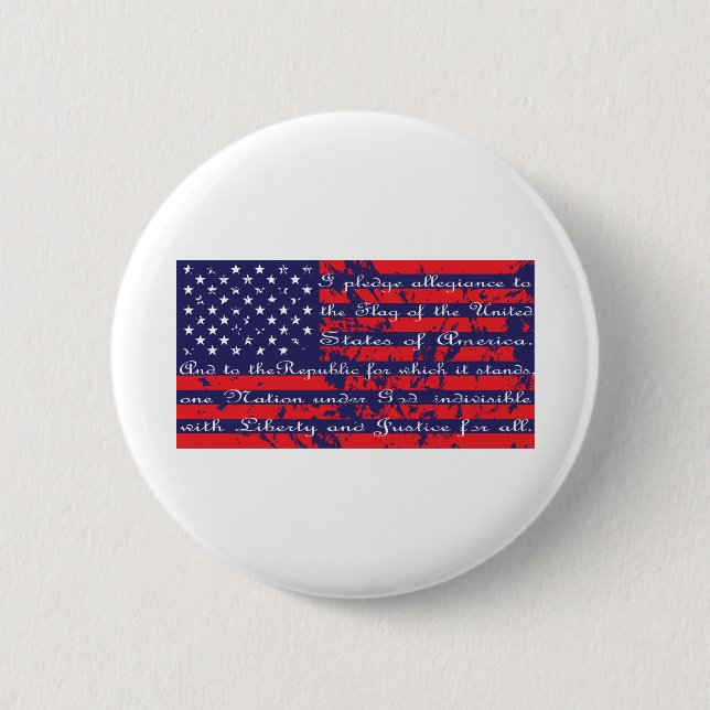 Flag-Pledge 6 Cm Round Badge (Front)