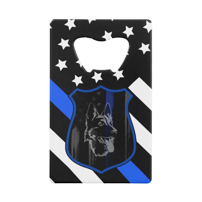 Flag Police Dog Bottle Opener (Front)