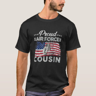 Flag Proud Air Force Cousin USAF Graduation Family T-Shirt