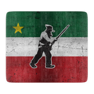 Flag Quebec and Patriote Henri Julien eroded Cutting Board