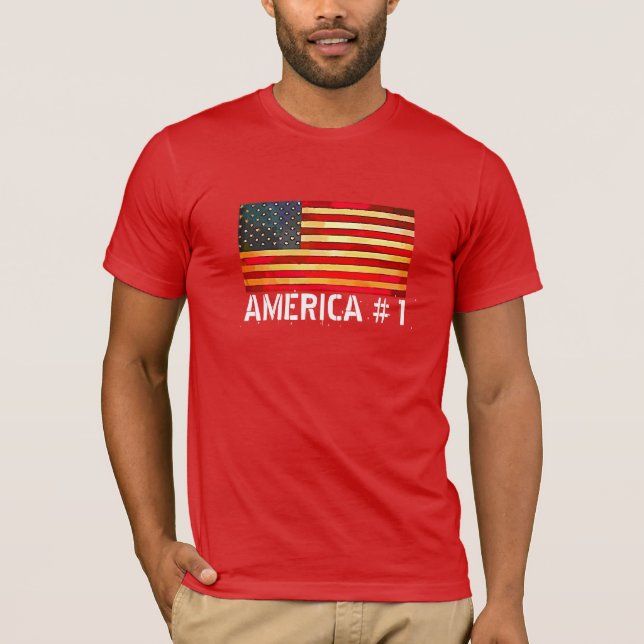 Flag & Red Apparel T-Shirt (Front)
