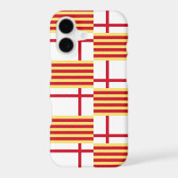 Flag Red White Yellow Barcelona Vector Art