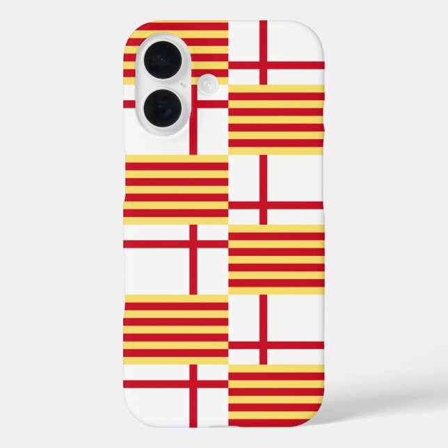 Flag Red White Yellow Barcelona Vector Art Case-Mate iPhone Case (Back)