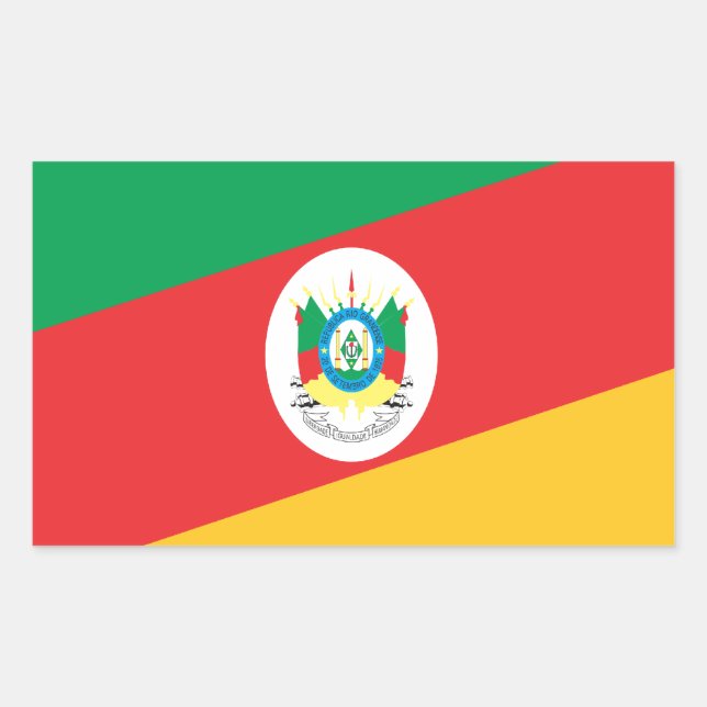 Flag Rio Grande do Sul Rectangular Sticker (Front)