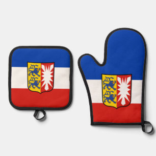 Flag Schleswig-Holstein Mouse Pad Oven Mitt & Pot Holder Set