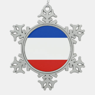 Flag Schleswig-Holstein Snowflake Pewter Christmas Ornament