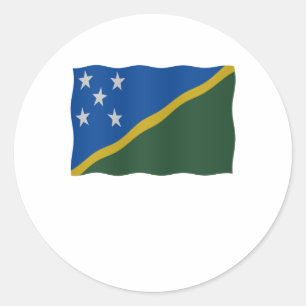 Flag Solomon Islands Classic Round Sticker